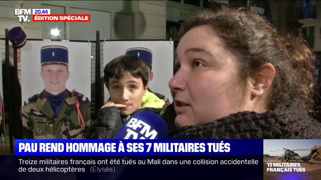 Je n'ai pas de mots. À Pau, les habitants expriment leur tristesse et rendent hommage aux 13 soldats tués dans un accident d'hélicoptère au Mali
