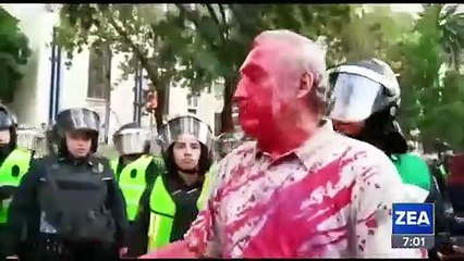 Encapuchadas se encargaron de destrozar todo a su paso en el Centro Histórico de la CDMX