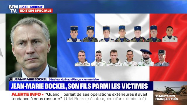 C'est important pour leur mémoire et leur sacrifice. Jean-Marie Bockel, père de l'un des militaires tués au Mali salut la décision d'un hommage national lundi aux Invalides