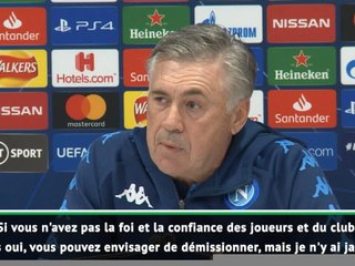 Groupe E - Ancelotti : "Je n'ai jamais pensé démissionner"