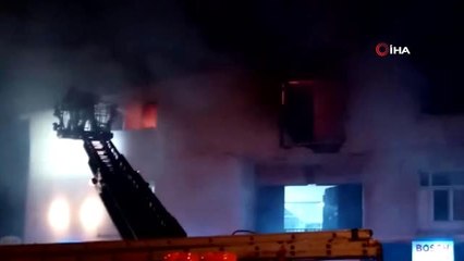 Güngören'de 2 katlı bir tekstil atölyesinde yangın