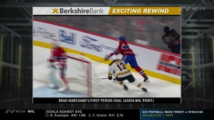 Brad Marchand Secures 600th Career Point With First Period Goal Tuesday