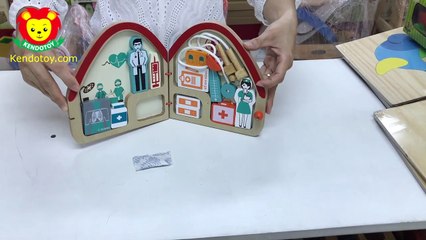 Đồ chơi bác sĩ bằng gỗ, đồ chơi hướng nghiệp cho bé