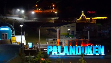 Erzurum palandöken'e suni kar yağdırıldı