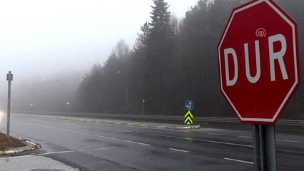 Bolu Dağı'nda sağanak ve yoğun sis etkili oluyor