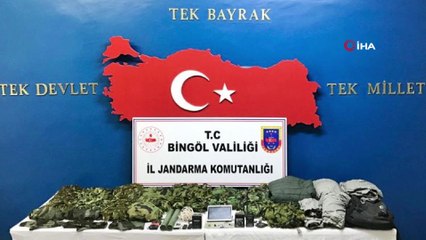 Bingöl'de terör operasyonu, çok sayıda malzeme ele geçirildi