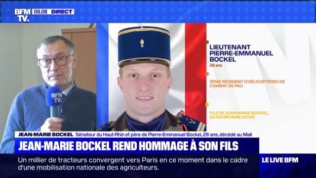 Nous sommes infiniment tristes et en même temps très fiers de notre fils , Jean-Marie Bockel, sénateur et père d'un militaire tué au Mali témoigne