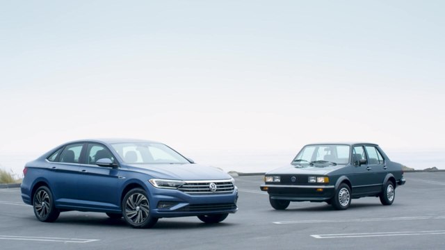 2019 Volkswagen Jetta Mk 7 and 1982 Volkswagen Jetta Mk1