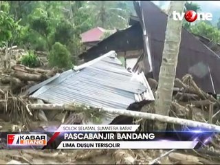 Lima Dusun di Solok Terisolasi Pasca Banjir Bandang