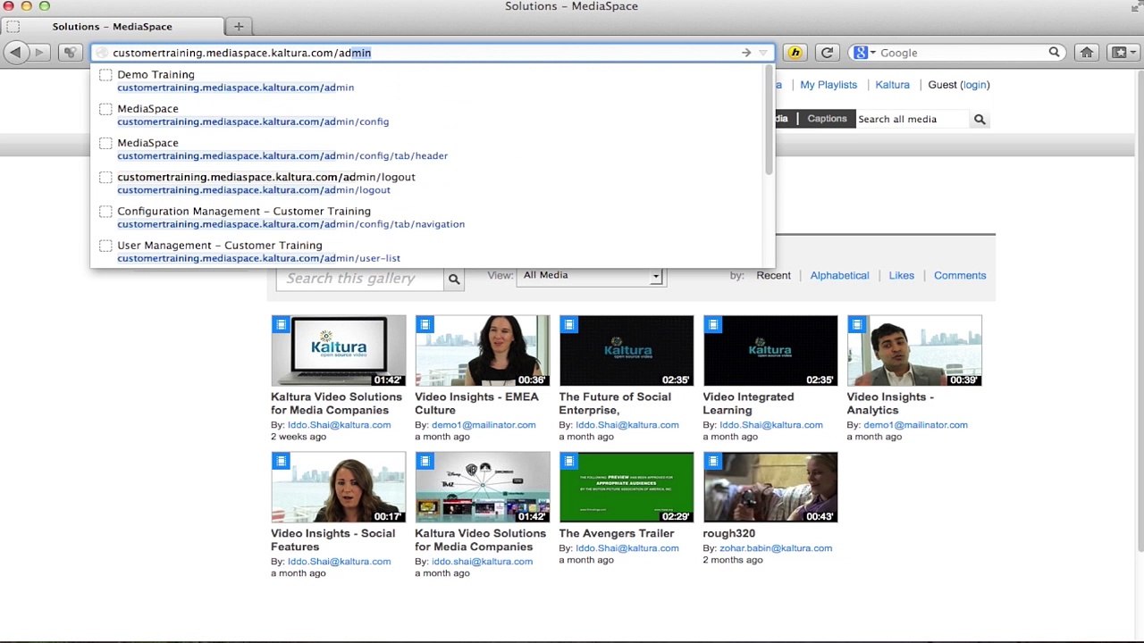 MediaSpace Admin Basics