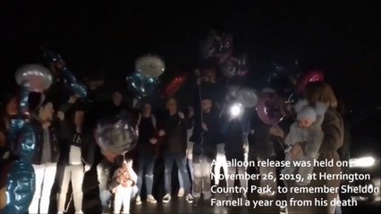 Balloon release in memory of Sunderland youngster Sheldon Farnell