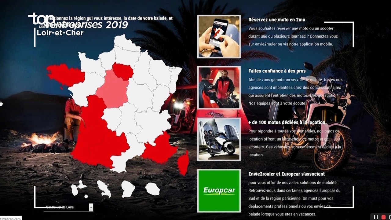 VIDEO.  Top Entreprise numérique 2019 : Envie2rouler