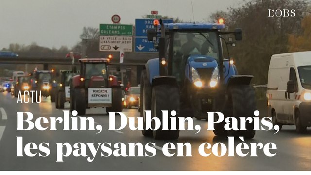 A Berlin et Dublin, comme à Paris, les agriculteurs en colère bloquent les centres-villes