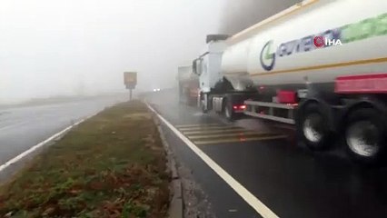 Bolu Dağı'nda Yağış ve Sis Hakim Oluyor