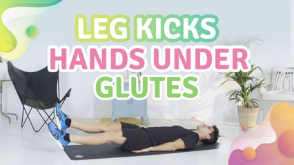 Leg kicks, hands under glutes - Step to Health