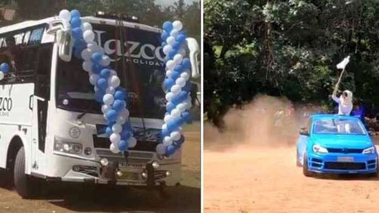 driver racing tourist bus dangerously in school ground | Oneindia Malayalam