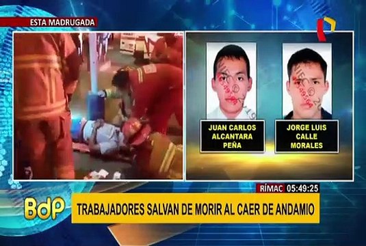 Rímac: obreros caen de andamio durante trabajos en conocido supermercado