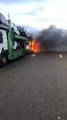 Incendie sur le R5: un camion prend feu