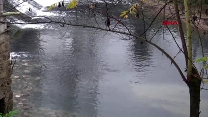 Bartın atıkların karıştığı çayın rengi maviye döndü