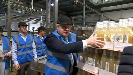 Johnson breaks no drinking pledge as he sips cider