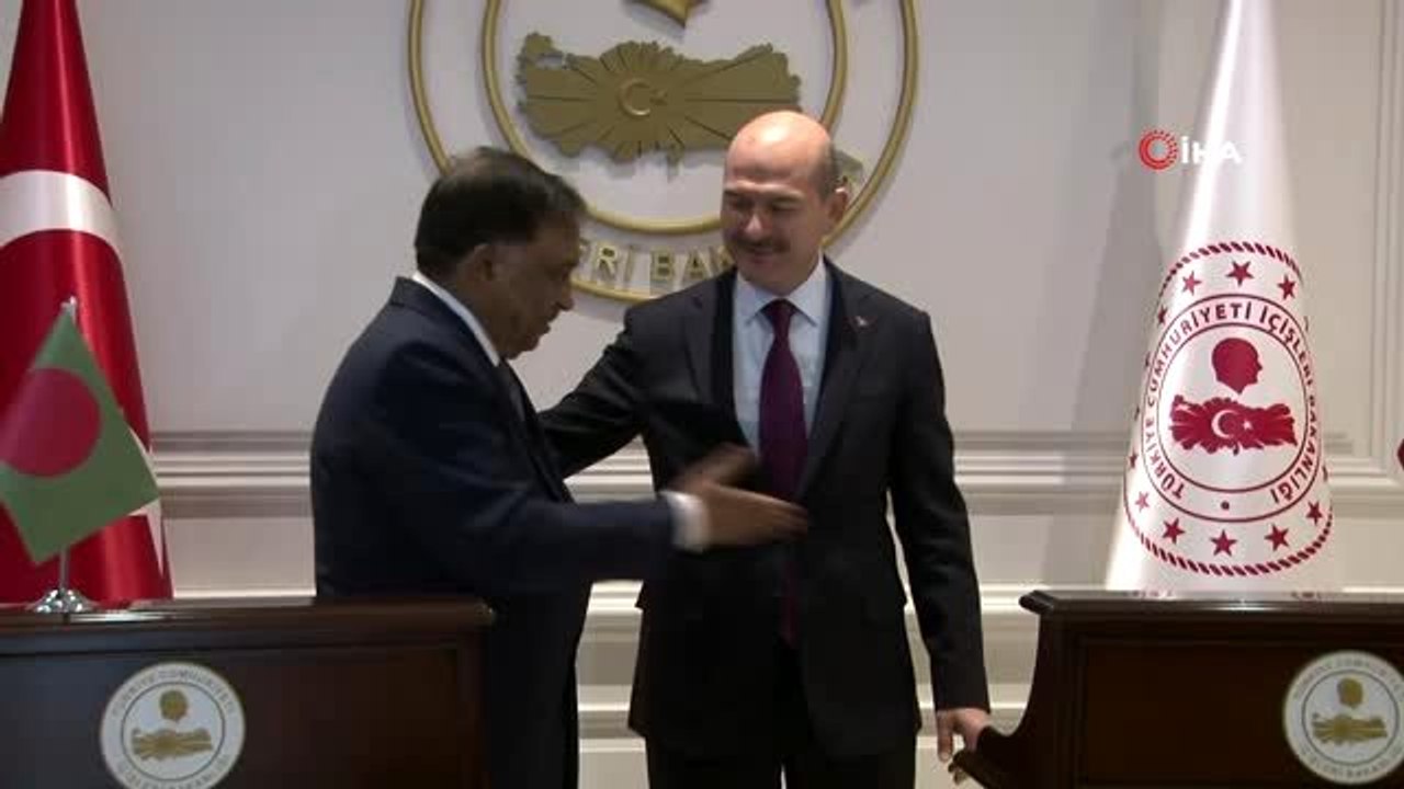 İçişleri Bakanı Süleyman Soylu, Bangladeş İçişleri Bakanı Asaduzzaman Khan'ı kabul etti