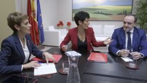 Reunión de María Chivite con Navarra Suma