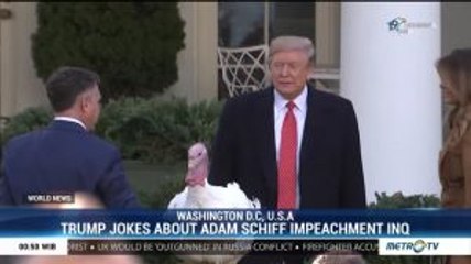 Trump Jokes About Impeachment as He Pardons Turkey