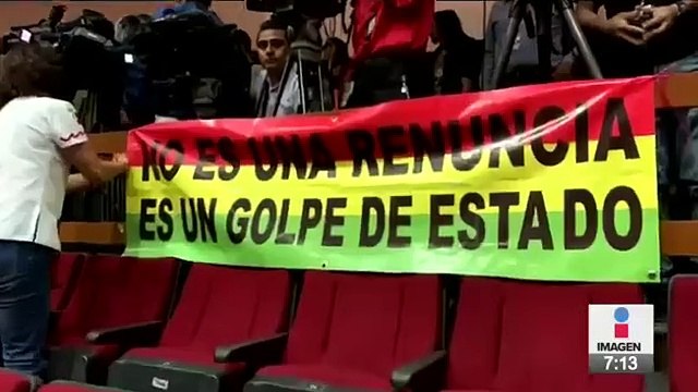 Interrumpen a Evo Morales durante conferencia en el auditorio Ollin Yoliztli