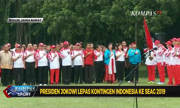 Lepas Kontingen Indonesia ke Sea Games 2019, Presiden Jokowi Targetkan 2 Besar
