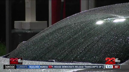 Light rain showers near I-5 north on the busiest day to travel