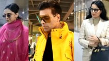 Spotted Karan Johar, Deepika Padukone and Kangana Ranaut at the Airport