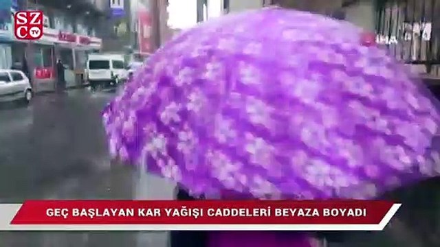 Ağrı’da kar yağışı gün boyu devam etti