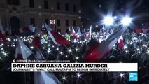 Family of Daphne Caruana Galizia calls for Malta PM to resign immediately