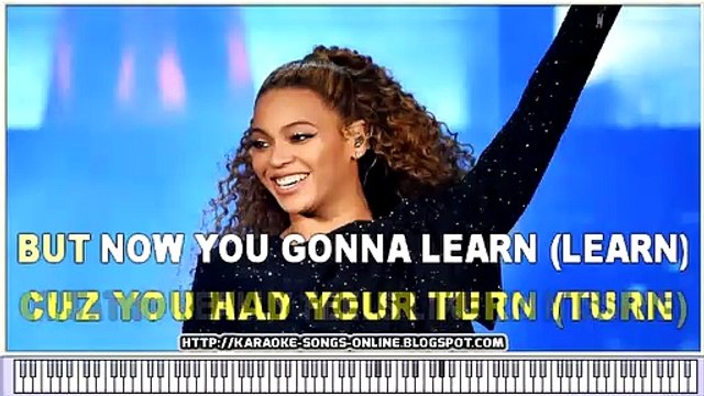 Beyonce Single LADIES -free karaoke songs online with lyrics on the screen and virtual piano. Instrumental version.