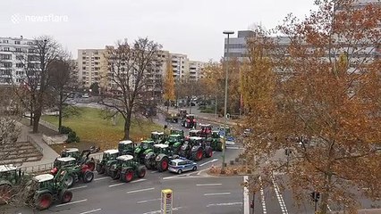 Thousands of tractors descend on Berlin as farmers stage protest