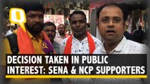 Shiv Sena and NCP Supporters Talk Before Swearing-In Ceremony