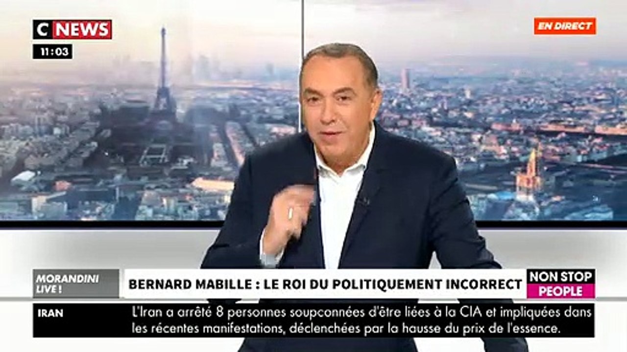 Bernard Mabille se lâche dans "Morandini Live" sur CNews - VIDEO