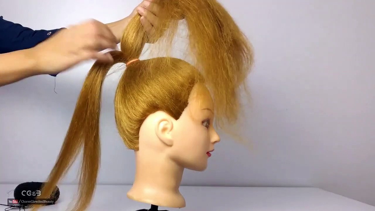 Try this amazing hairstyle on your western dress or any dress like one shoulder dress, strapless dress, gown or long dress