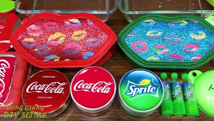 RED COCA COLA vs GREEN SPRITE! Mixing Random Things into CLEAR Slime |  Satisfying Slime s #650 - Dailymotion Video