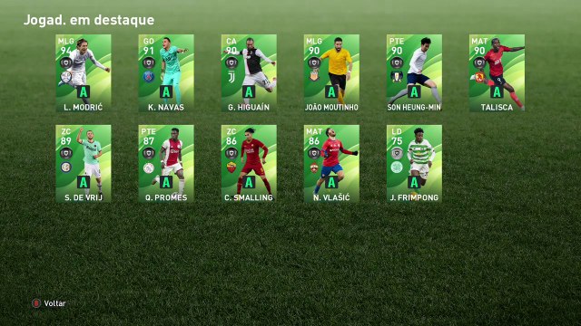 eFootball PES 2020 - Atualização semanal, novas lendas