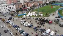 - Arnavutluk’ta bir deprem daha- Deprem sonrası insanlar panikle açık alanlara çıktı- Oluşturulan kamp alanı havadan görüntülendi