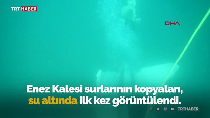 Edirne'de bulunan tarihi eserlerin kopyaları denize batırıldı