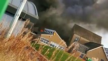 Watch as fire rips through Peebles High School