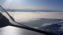 Zaïd a filmé les Alpes depuis sa cabine de pilote. Dans l’avion, 90 passagers.