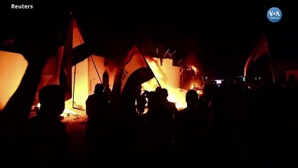 Iraklı Göstericiler Necef'te İran Konsolosluğu'nu Ateşe Verdi