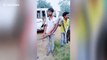 Villagers in India rescue 13ft king cobra stuck down well