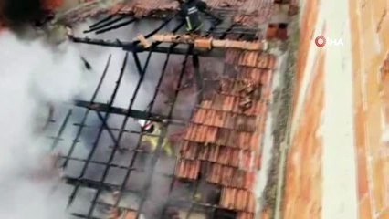 İnegöl'de odunluk yangını