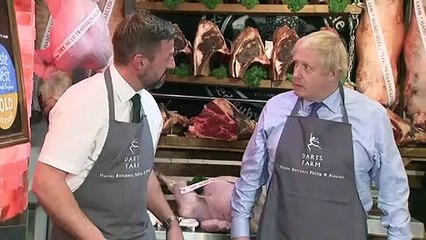 Boris Johnson visits Devon farm shop