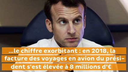 La facture des voyages d'Emmanuel Macron en avion est très salée