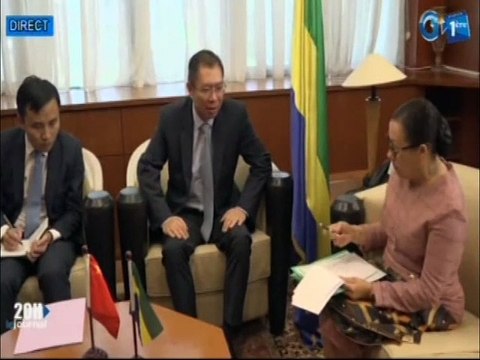 RTG - Audience de l’ambassadeur de Chine avec le président du Sénat, Lucie Milebou Aubusson